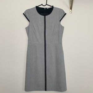 Tahari grey and black dress